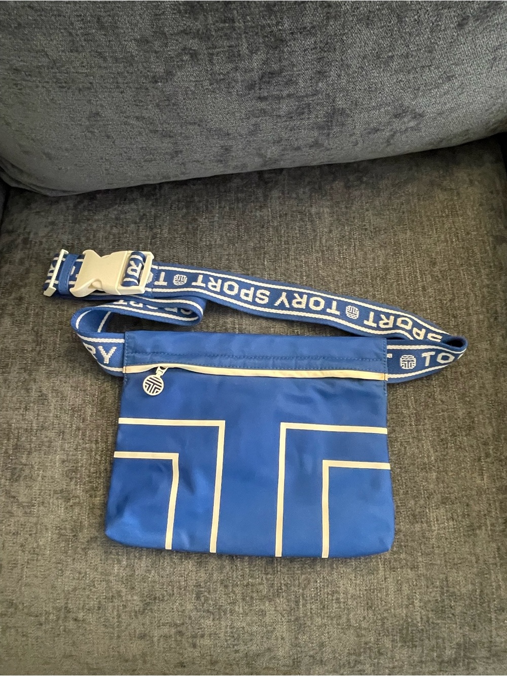 Tory Sport Blue and White Men's Belt Bag